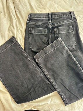 JBD Black Straight Wide Leg Jeans Waist 24